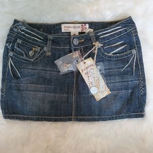 Laguna Fleur De Lis Jean Mini Jean Skirt sz 28